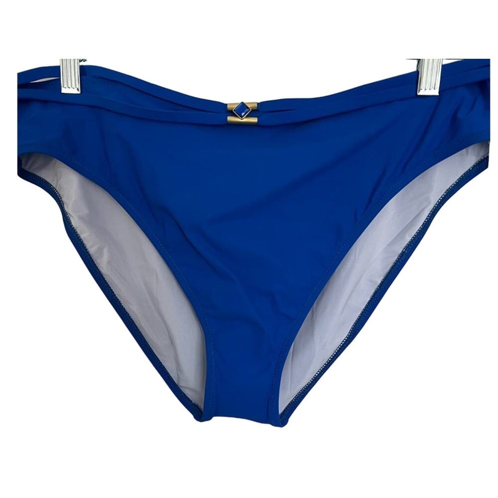 Gottex Bikini Womens Size 14 GTX Sapphire Blue Jeweled Bottoms Bikini Bottom NWT